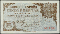 5 Pesetas. 21 Noviembre 1936. Ed-417. EBC.