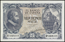 25 Pesetas. 9 Enero 1940. Herrera. Serie B. Ed-436a. EBC+.