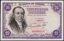 25 Pesetas. 19 Febrero 1946. Flórez Estrada. Sin Serie. Ed-450. EBC+.