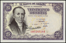 25 Pesetas. 19 Febrero 1946. Flórez Estrada. Serie I. Ed-450a. SC-.