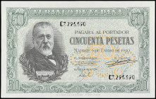 50 Pesetas. 9 Enero 1940. Menéndez Pelayo. Serie C. Ed-437a. SC-.