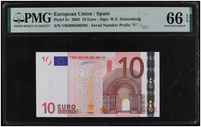 10 Euros. 2002. Precintado y garantizado por PMG 66 EPQ GEM UNCIRCULATED (n. 190...