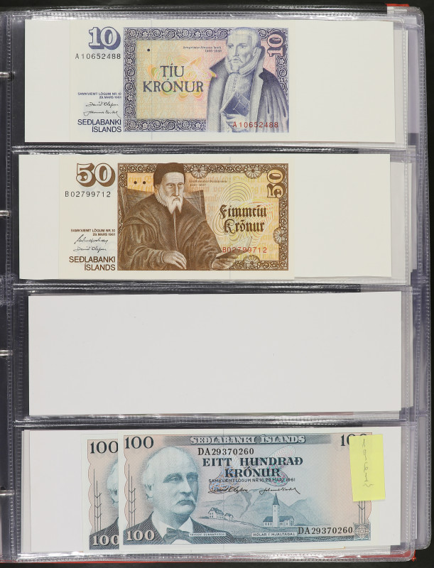 Lote 95 billetes. 1961 a 2017. PAÍSES ISLEÑOS. Lote de billetes de 16 países que...