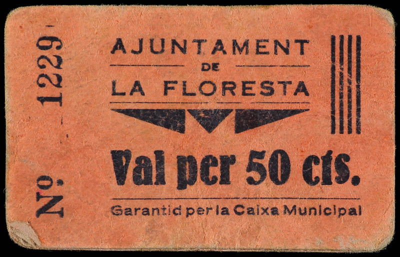 50 Cèntims. Aj. de LA FLORESTA. AT-1025. MBC.