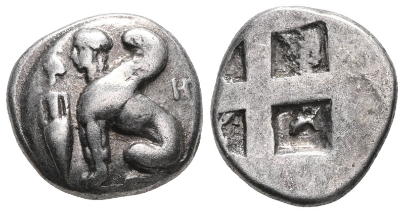 ISLANDS off IONIA, Chios. Circa 400-380 BC. AR Drachm . Sphinx seated left; to l...