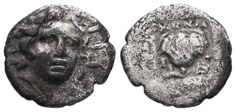 ISLANDS off CARIA, Rhodos. Rhodes . Circa 125-88 BC. AR Hemidrachm . ‘Plinthopho...