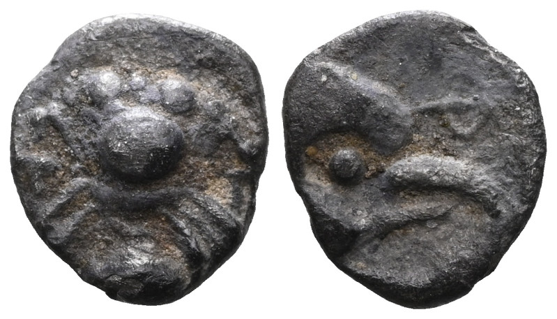 Greek Coins IONIA.Ephesos.(Circa 500-420 BC).Obol. Obv : Ε Φ. Bee. Rev : Ε Φ. He...