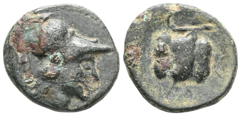 PAMPHYLIA Side Approx. 1st century. BC Athena / Pomegranate. SNG BN 759-767, SNG...