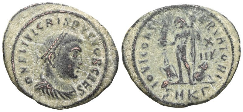 Roman Imperial Crispus (Caesar, 316-326) AE Follis , Cyzicus Obv: D N FL IVL CRI...