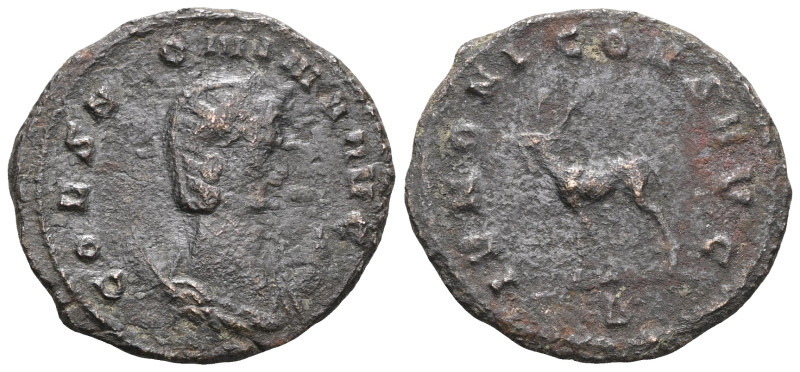 Roman Imperial Salonina. Augusta, A.D. 254-268. Æ antonininanus . 'Zoo' series. ...