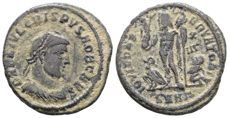 Roman Imperial Crispus (Caesar, 317-326) AE follis . Nicomedia 318-324. Obv: D N...