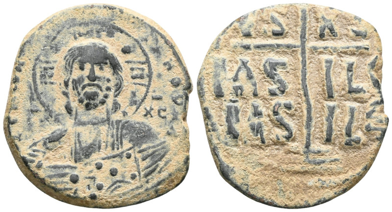 Byzantine Anonymous. Class B. Romanus III. AE, Follis , Constantinople. Anonymou...