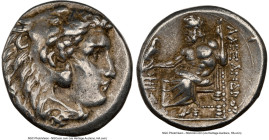 MACEDONIAN KINGDOM. Alexander III the Great (336-323 BC). AR drachm (16mm, 11h). NGC XF. Early posthumous issue, Sardes, ca. 323-319 BC. Head of Herac...