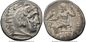 MACEDONIAN KINGDOM. Philip III Arrhidaeus (323-317 BC). AR drachm (17mm, 12h). NGC XF. Colophon, ca. 323-319 BC. Head of Heracles right, wearing lion ...