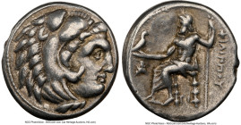 MACEDONIAN KINGDOM. Philip III Arrhidaeus (323-317 BC). AR drachm (16mm, 12h). NGC VF. Sardes, ca. 323-319 BC. Head of Heracles right, wearing lion sk...