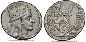 ARMENIAN KINGDOM. Tigranes II the Great (95-56 BC). AR tetradrachm (28mm, 15.49 gm, 1h). NGC Choice XF 5/5 - 3/5, brushed. Tigranocerta, ca. 80-68 BC....