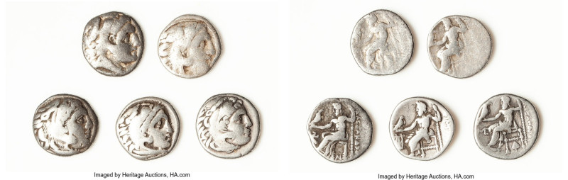 ANCIENT LOTS. Greek. Macedonian Kingdom. Ca. 4th-3rd centuries. Lot of five (5) ...