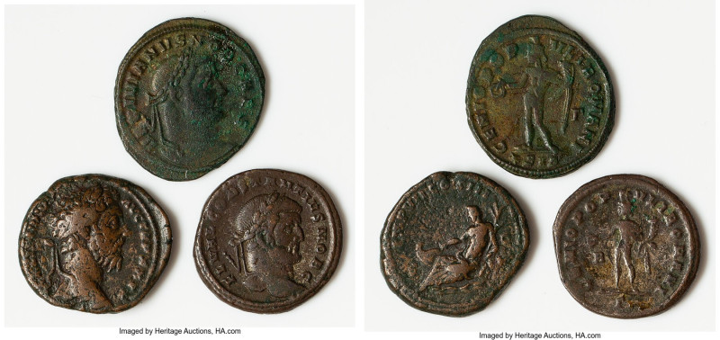 ANCIENT LOTS. Roman Imperial. Lot of three (3) AE issues. Fine. Includes: Three ...