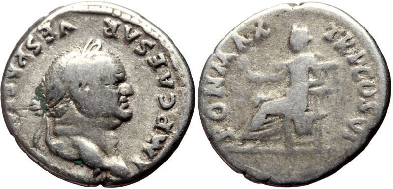 Denarius AR
Vespasian (69-79), Rome, 75, IMP CAESAR - VESPASIANVS AVG, Head lau...