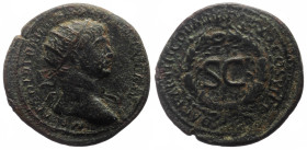 Semis AE
Trajan (98-117), Rome, 114-117 (for circulation in the East), IMP CAES NER TRAIANO OPTIMO AVG GERM, radiate and draped bust of Trajan to rig...