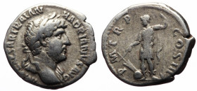 Denarius AR
Hadrian (117-138), Rome, 119-124/125, IMP CAESAR TRAIAN H ADRIANVS AVG, laureate bust right, slight drapery on left shoulder, P M TR P CO...