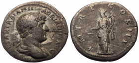 Denarius AR
Hadrian (117-138), Rome, 119-122, IMP CAESAR TRAIAN - HADRIANVS AVG, laureate and draped bust r. / P M TR - P COS III, Aequitas standing ...