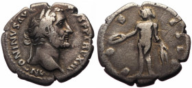 Denarius AR
Antoninus Pius (138-161), Rome, 149-150, ANTONINVS AVG-PIVS P P TR P XIII, laureate head of Antoninus right / COS IIII, Genius standing f...