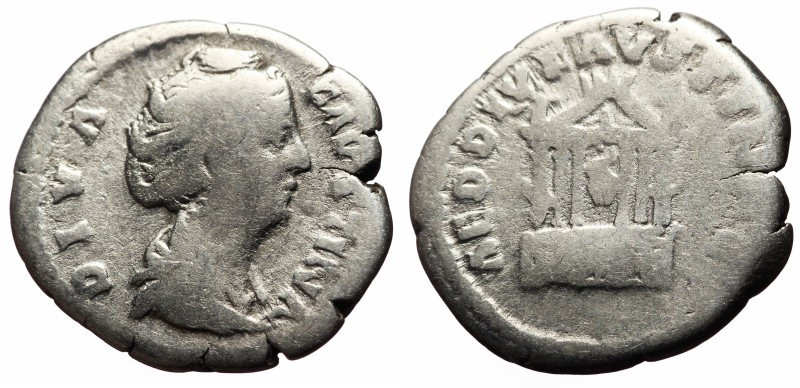 Denarius AR
Diva Faustina I (Died 140/1), Rome, DIVA FAVSTINA, Draped bust righ...