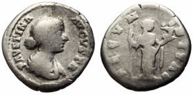 Faustina II (Augusta, 147-175), Rome, 161-176, FAVSTINA – AVGVSTA Draped bust r., hair waved and coiled on back of head / FECVNDITAS Fecunditas standi...