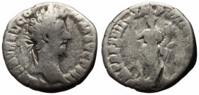Denarius AR
Commodus (177-192), struck shortly before his assassination, Rome, 192, L AEL AVREL COMM AVG P FEL, Laureate head of Commodus to right / ...