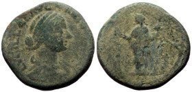 Sestertius Æ
Lucilla, 163-181 AD, LVCILLAE AVG (…), Draped bust r., Rome
32 mm, 21,06 g
RIC III 1728 ff.