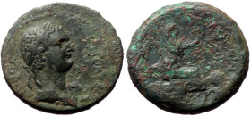 Bronze AE
Cilicia, Flaviopolis, Domitian (81-96), ΔΟΜΙΤΙΑΝOC KAICAP (fully illegible), laureate head of Domitian right / ЄΤΟYC ZΙ ΦΛΑVΙΟΠΟΛЄΙΤωΝ, Tyc...