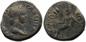 SCARCE *Just 10 specimens cited by RPC* Bronze Æ
Lydia, Sala, Hadrian (117-138) for Sabina (Augusta), ϹΑΒΕΙΝΑ ϹΕΒΑϹΤΗ; draped bust of Sabina, wearing...