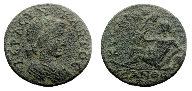 Bronze Æ
Aeolis, Cyme, pseudo-autonomous, time of Valerian I and Gallienus, 253...