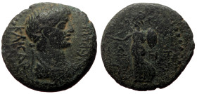 Bronze Æ
Pamphylia, Side. Nero, circa 55 AD, ΝΕΡΩΝ ΚΑΙϹΑΡ. Laureate, draped bust right, ϹΙΔ-ΗΤ. Athena advancing left, holding spear and pomegranate;...