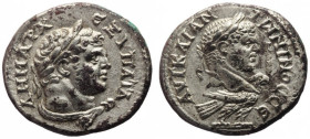 Tetradrachm AR
Phoenicia, Tyre, Caracalla (198-217) 215-217, AVT KAI AN-TWNINOC CЄ, laureate head of Caracalla right, set on eagle standing right wit...