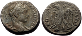 Tetradrachm BI
Syria, Antioch, Elagabalus, 218-222 AD, ΑΥΤ Κ Μ Α ΑΝΤωΝΕΙΝΟϹ ϹΕΒ. Laureate head right, with drapery, ΔΗΜΑΡΧ ΕΞ ΥΠΑΤΟϹ ΤΟ Β Δ Ε. Eagle ...