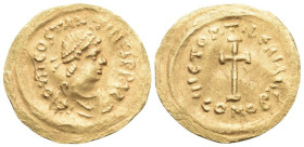 Tremisis AV
Tiberius II Constantine, 578-582. Tremissis, Constantinople. d m COSTANTINVS P P AG Diademed, draped and cuirassed bust of Tiberius to ri...