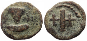 VERY RARE *Just few specimens noted by acsearch* Decanummium AE
Maurice Tiberius (582-602), Italian mint, Crowned and cuirassed bust of Maurice Tiber...