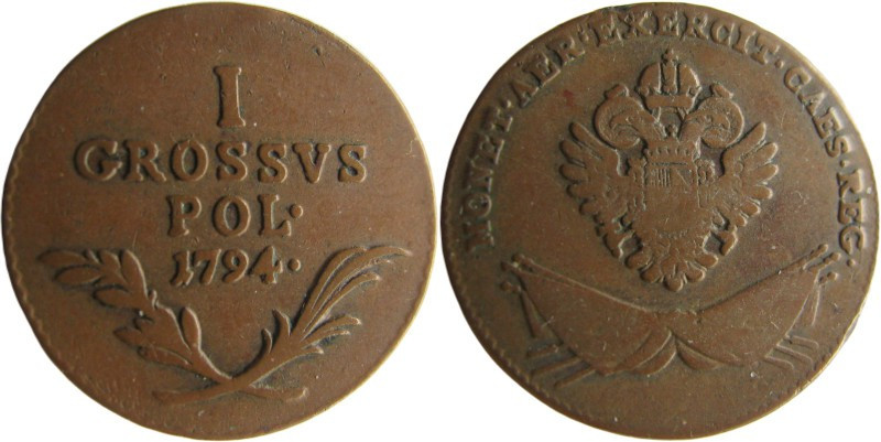 1 Groat Cu
Poland, 1794