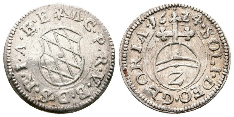 2 Kreuzer AR
Germany, Bavaria, 1624,. Maximilian I, Elector of Bavaria AD 1623-...