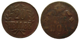 20 Heller Cu
DOA, 1912