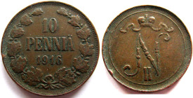 10 Pennia Cu
Finnland, 1916
