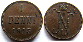 1 Penni Cu
Finnland, 1913