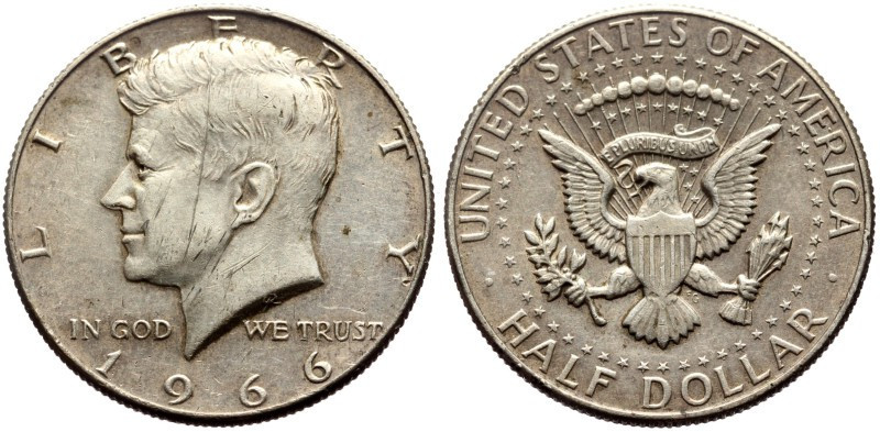 Kennedy Half Dollar AR (11.33g, 31mm) 1966