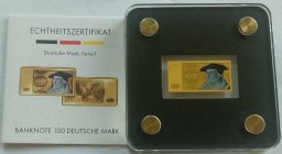 1/500 Oz Gold (999/1000), D-Mark, 100 Mark