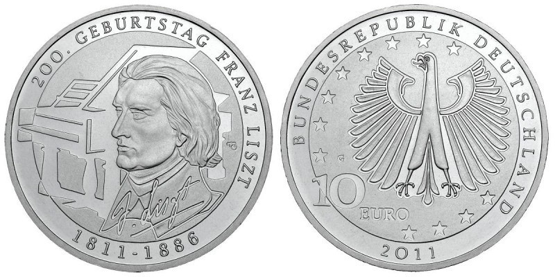 10 Euro AR
Germany, F. Liszt
16 g