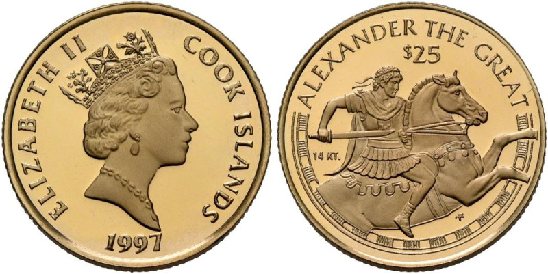 Cook Islands, Elizabeth II, Queen of the United Kingdom, 1952-2022, 25 Dollars 1...