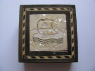 Wooden box, Lebanon, 7,5 x 7,5 x 3 cm