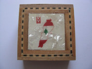 Wooden box, Lebanon, 7,5 x 7,5 x 3 cm